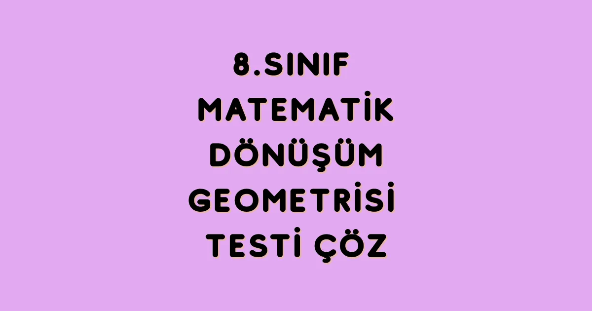 Dönüşüm Geometrisi Testi