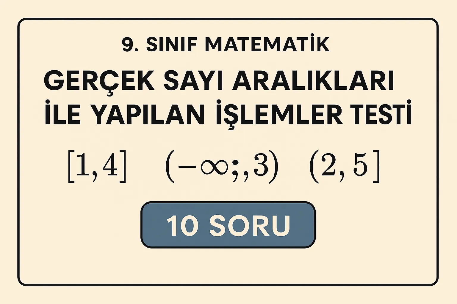Gerçek Sayı Aralıkları