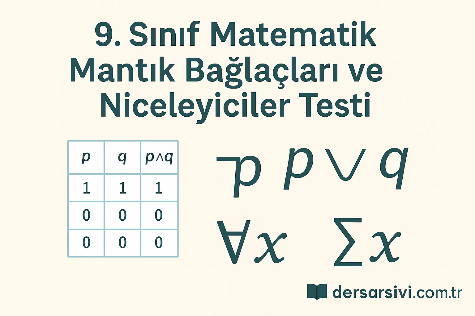 Mantık Bağlaçları ve Niceleyiciler