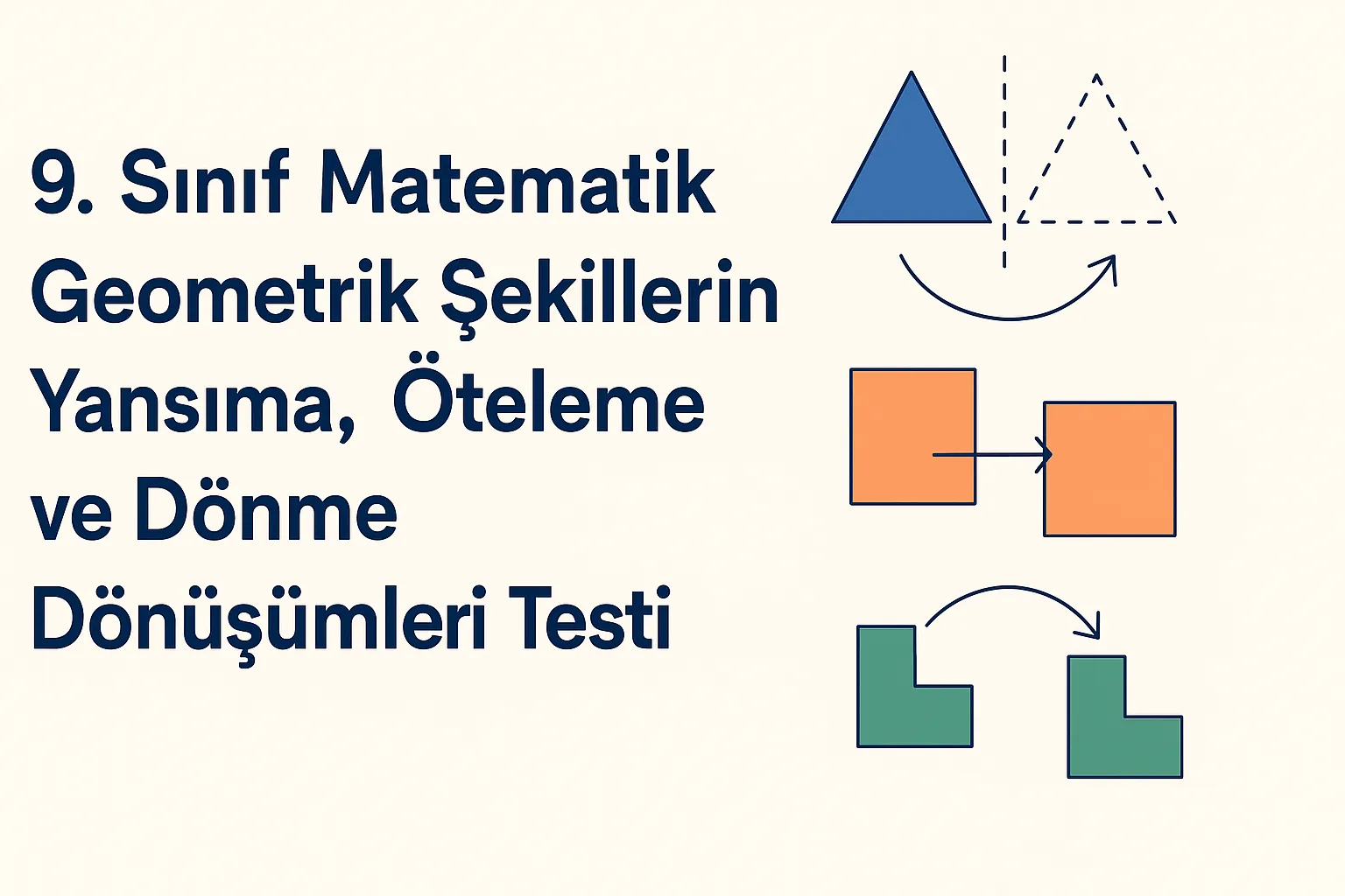 geometrik şekillerin yansıma