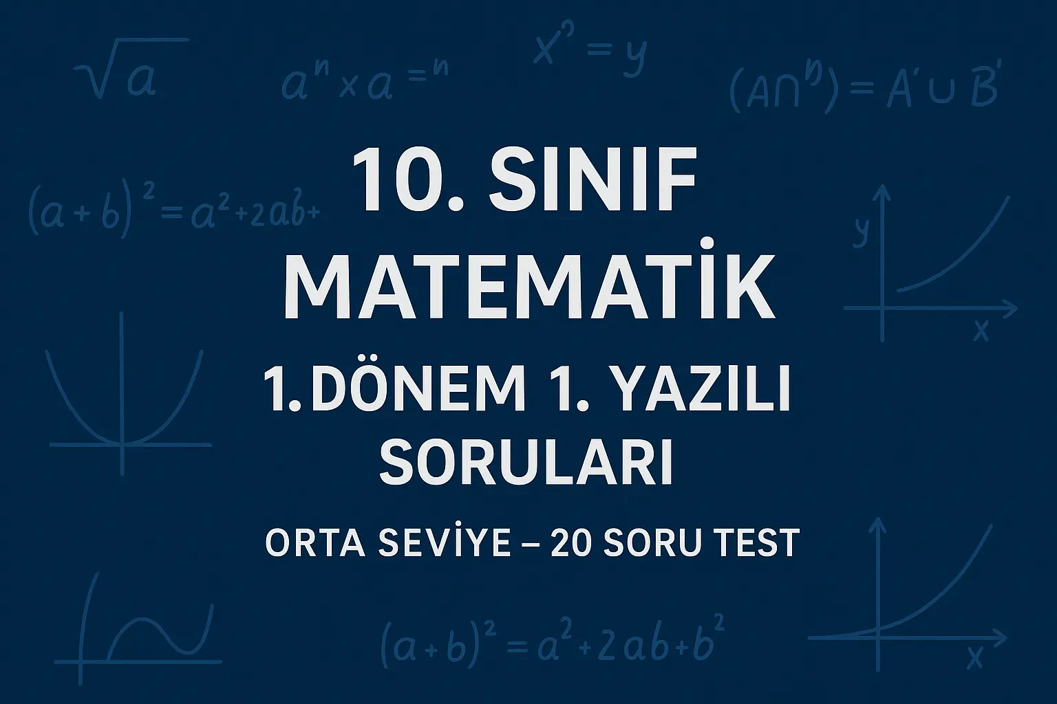 10. sınıf matematik 1. dönem 1. yazılı soruları