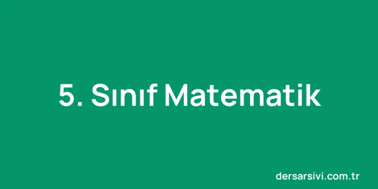 5. Sınıf Matematik