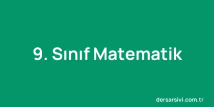 9. Sınıf Matematik