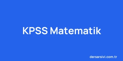 KPSS Matematik